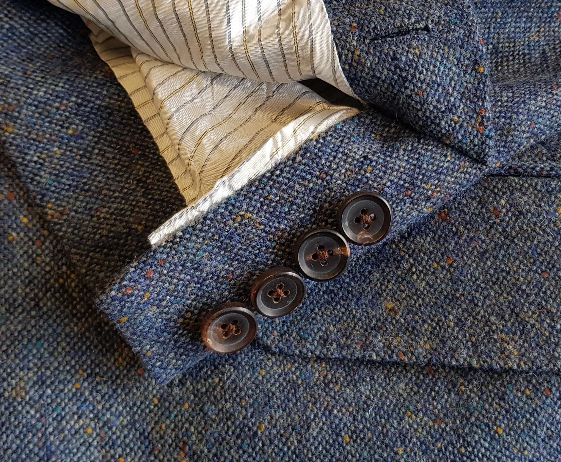 Blue donegal tweed suit best sale